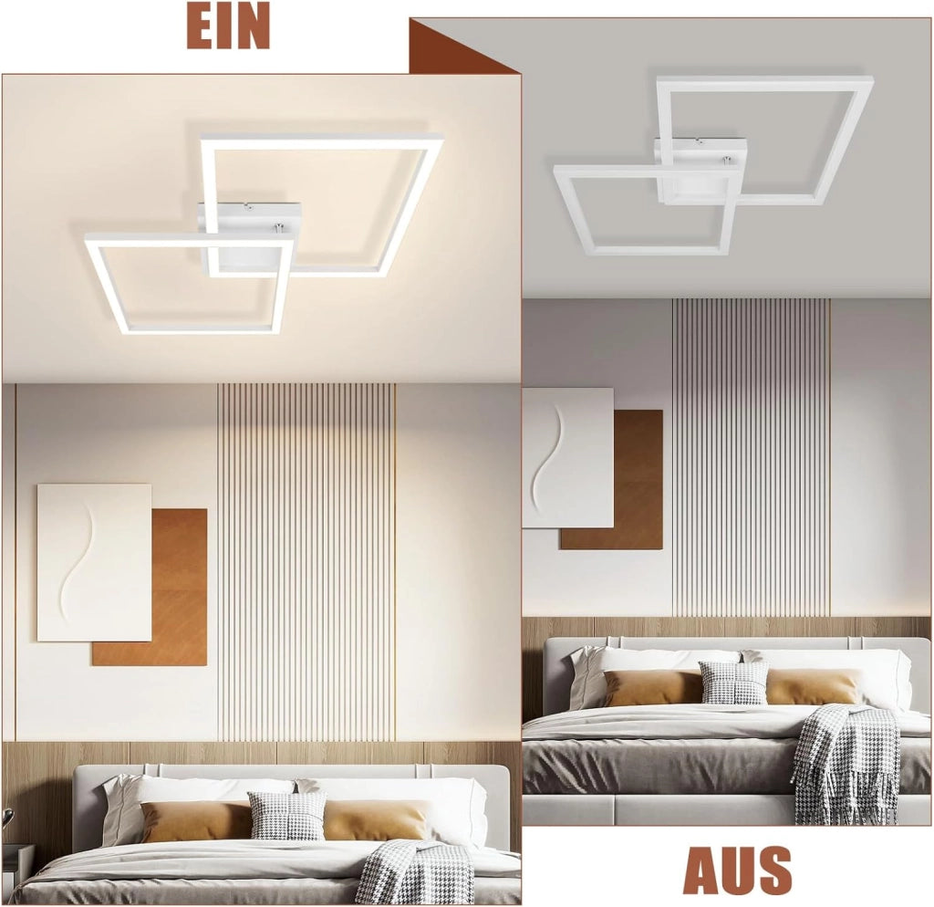 ZMH Lampada da soffitto plafoniera LED moderna 2 fiamme 24W illuminazione calda per cucina