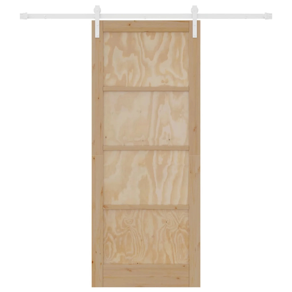 Porta scorrevole Naturale e Bianco 86 x 211 cm