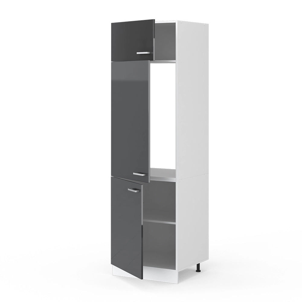 Vicco Dispensa universale Antracite lucido 60 cm con porte