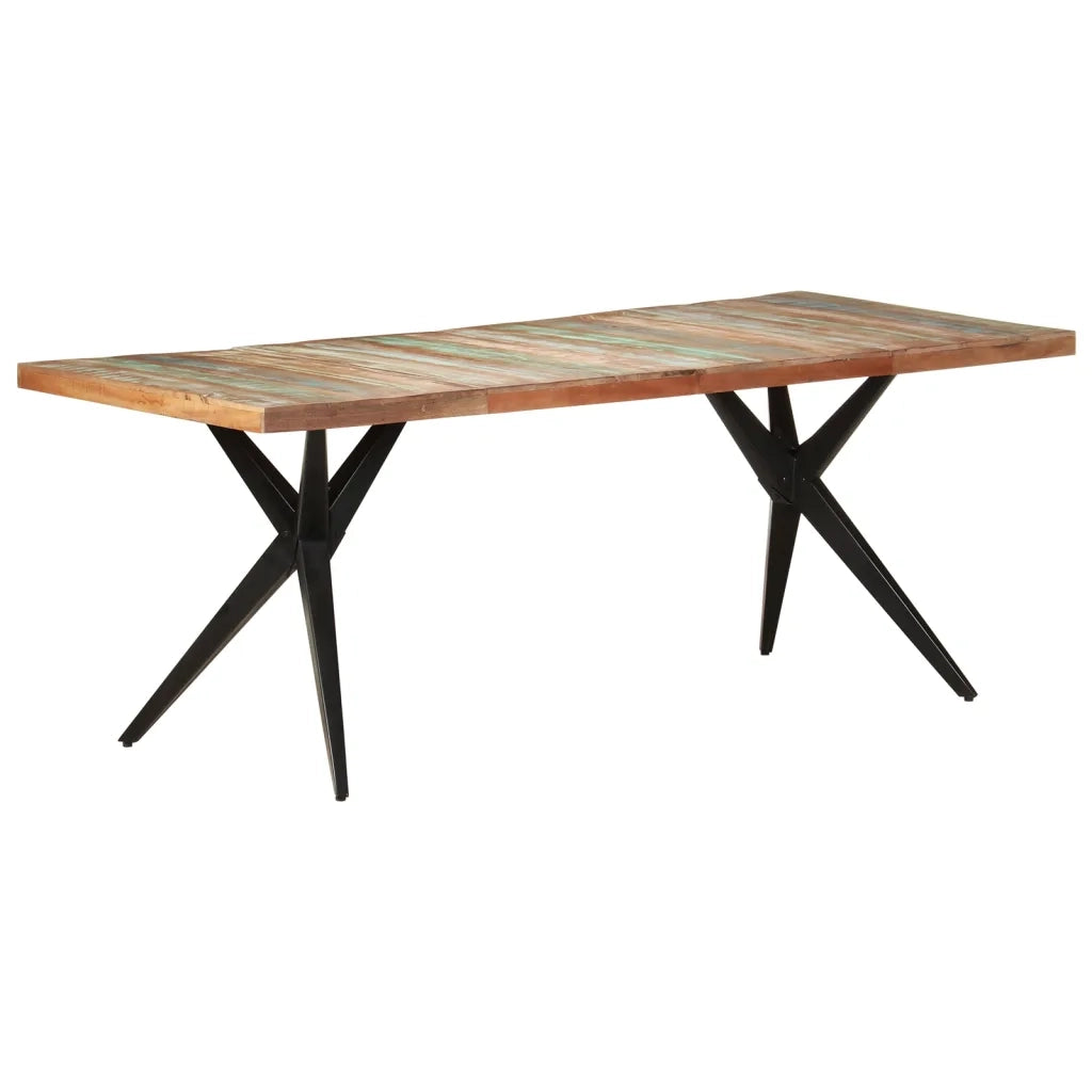 Tavolo da Pranzo 200x90x76 cm in Legno Massello di Recupero cod mxl 21307