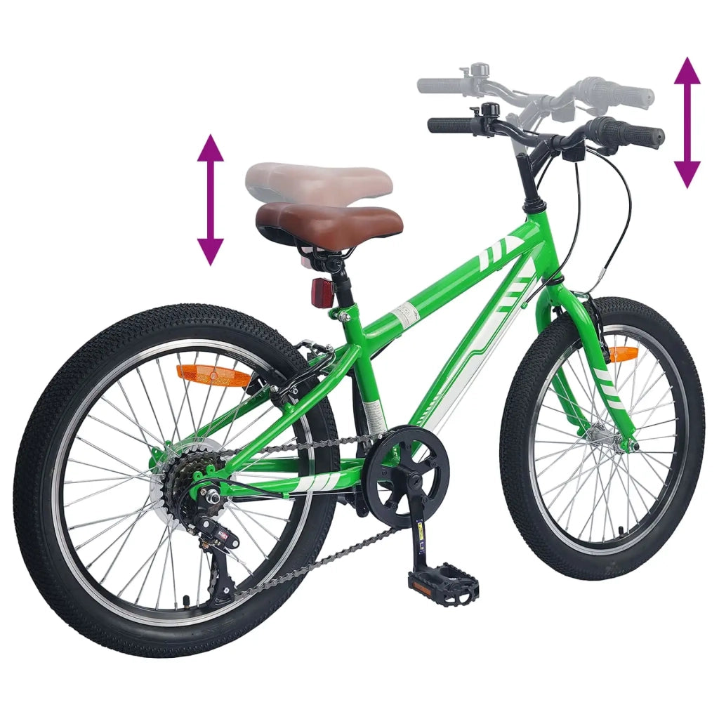 Mountain Bike 20 Pollici 6-Speed per bambini di 5-8 anni Verde