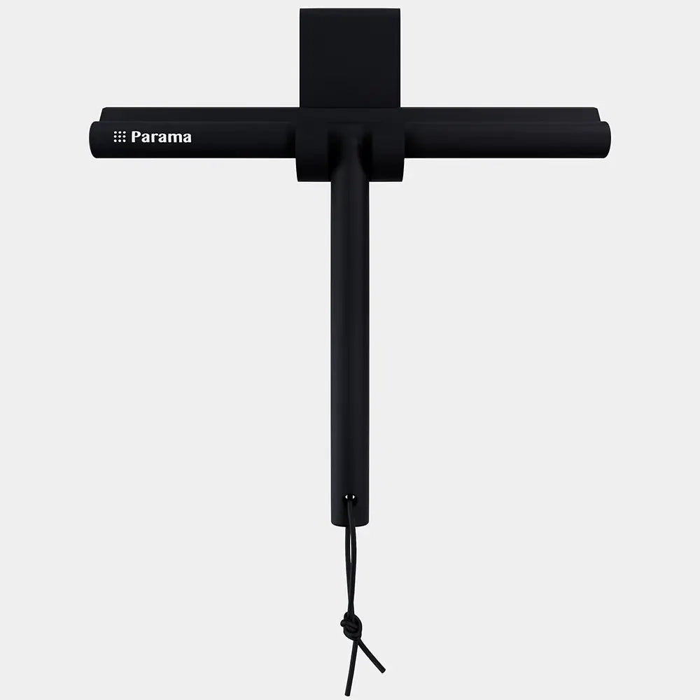 Tergivetro in silicone nero con anima in acciaio inox e gancio per box doccia | Tergi