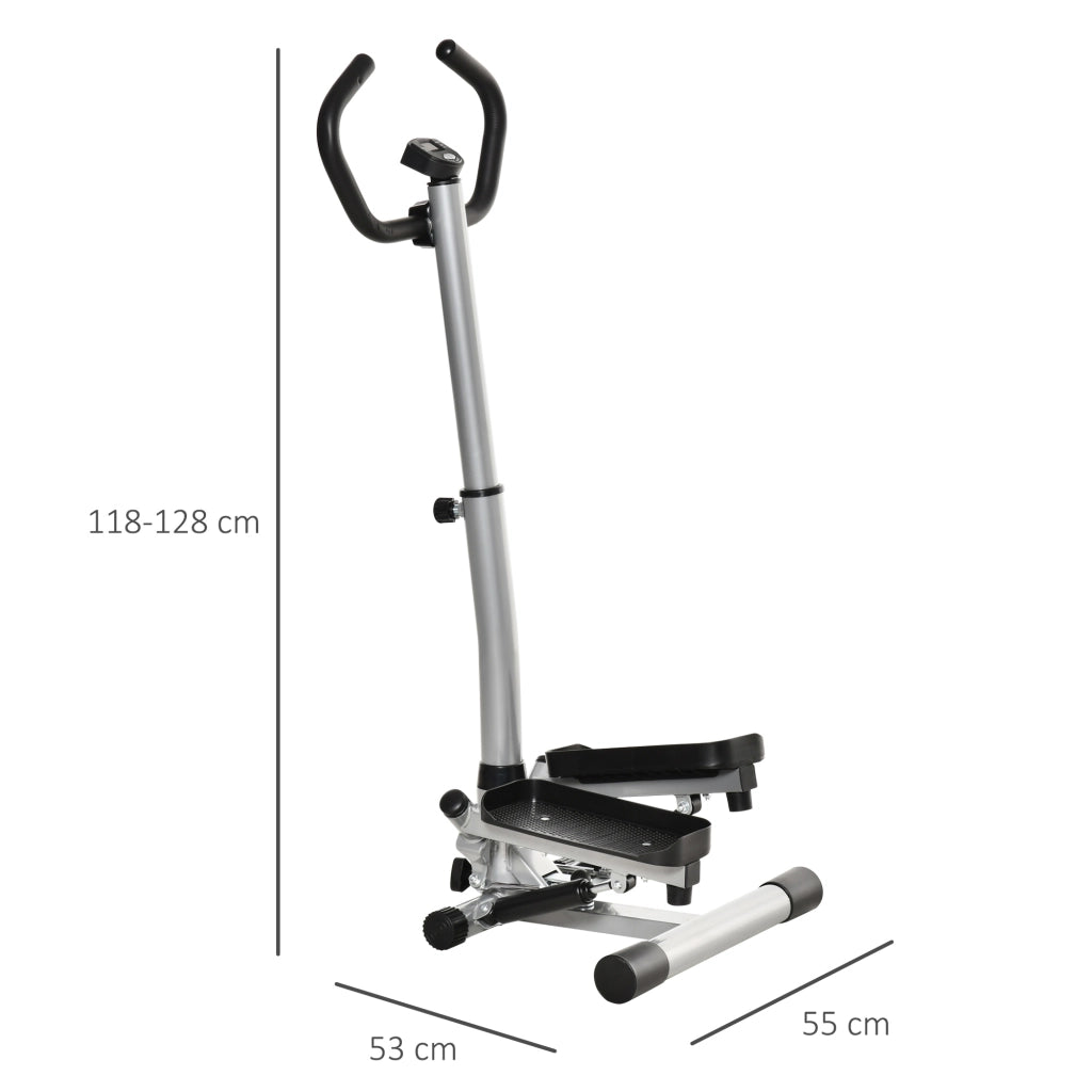 Cyclette stepper con manubrio per allenamento di gambe e glutei, schermo LCD, velocit¨¤ regolabile
