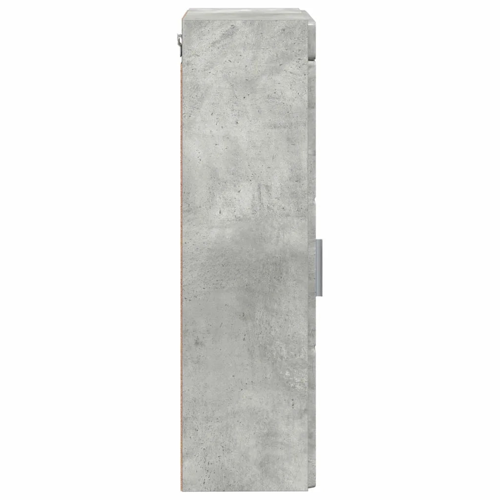 Armadio da Bagno | Mobile da Bagno a muro TULUM Grigio cemento 37 x 24,5 x 86 cm