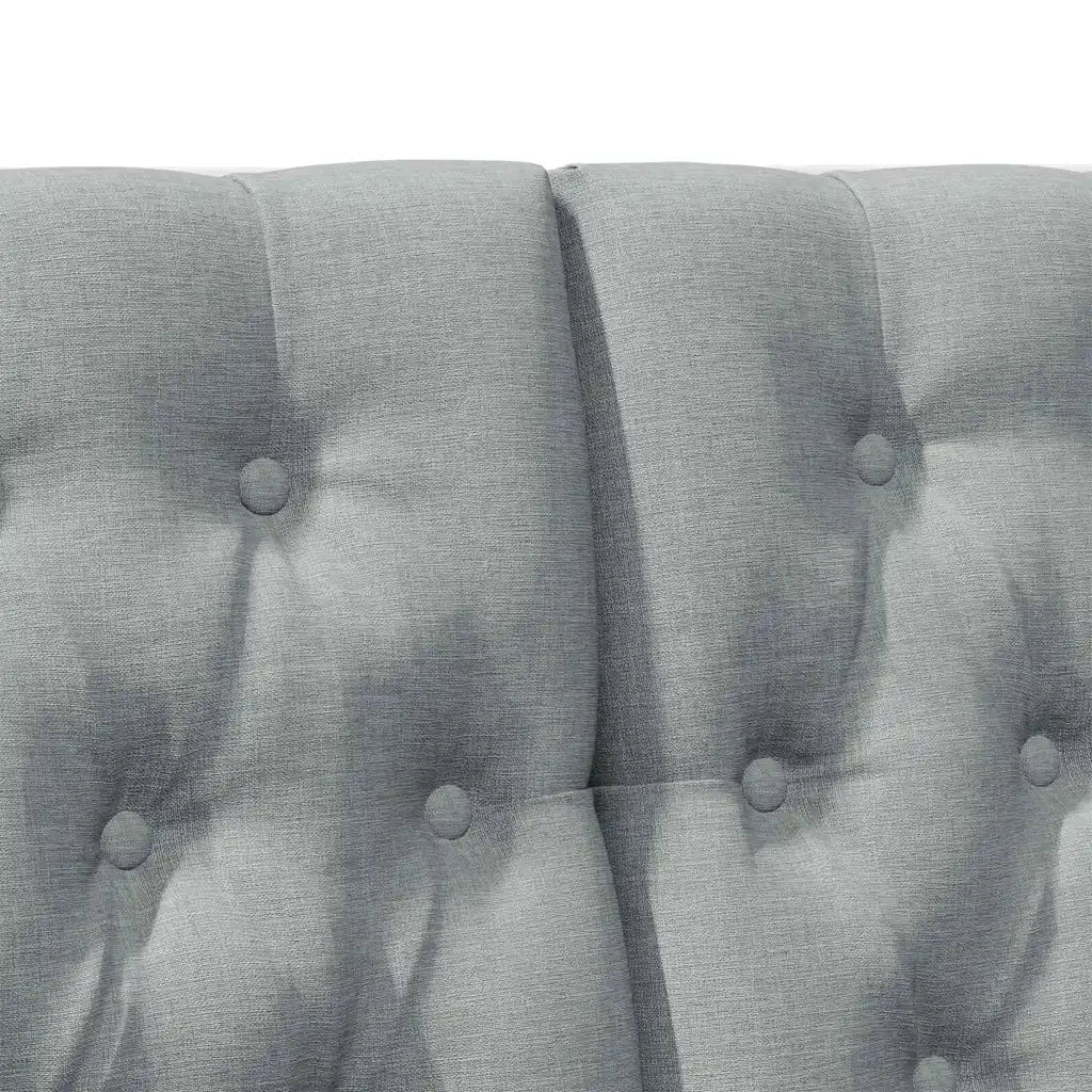 Testiera imbottita Grigio chiaro 120 cm Pino massello