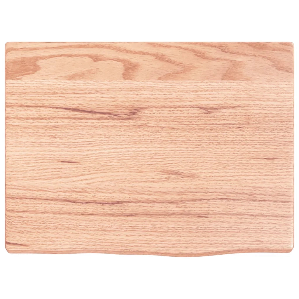 Ripiano Muro Marrone Chiaro 40x30x2 cm Massello Rovere Trattato