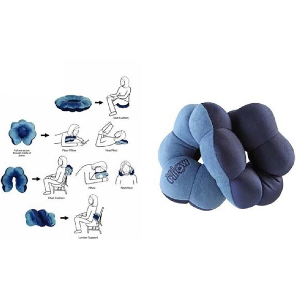 Trade Shop - Total Pillow Cuscino Per Collo Anti Cervicale Da Viaggio Poggia Testa Ergonomico -