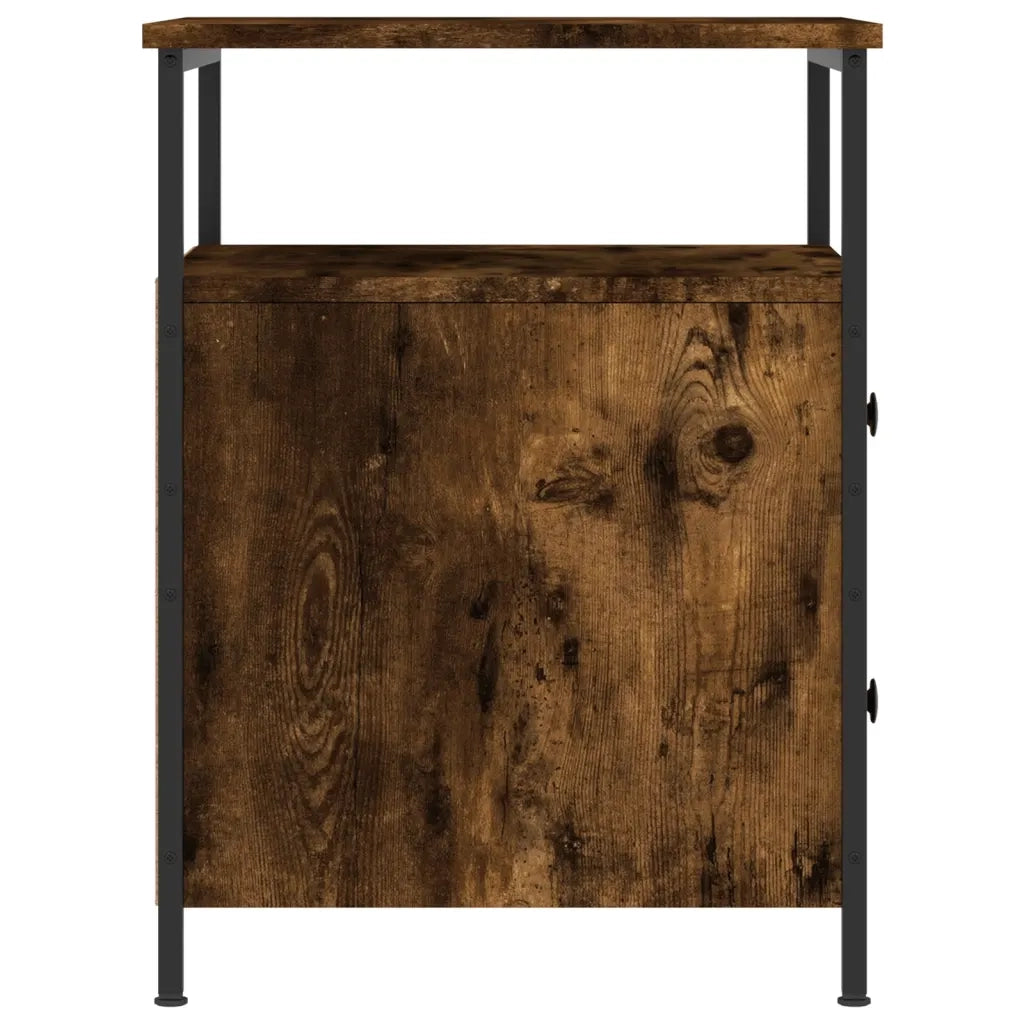 Comodino | Armadio da Notte | Mobiletto da notte Rovere Fumo 44x45x60 cm in Legno Multistrato