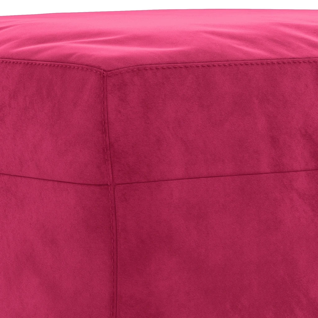 Set di Divani 3 pz con Cuscini Rosso Vino in Velluto