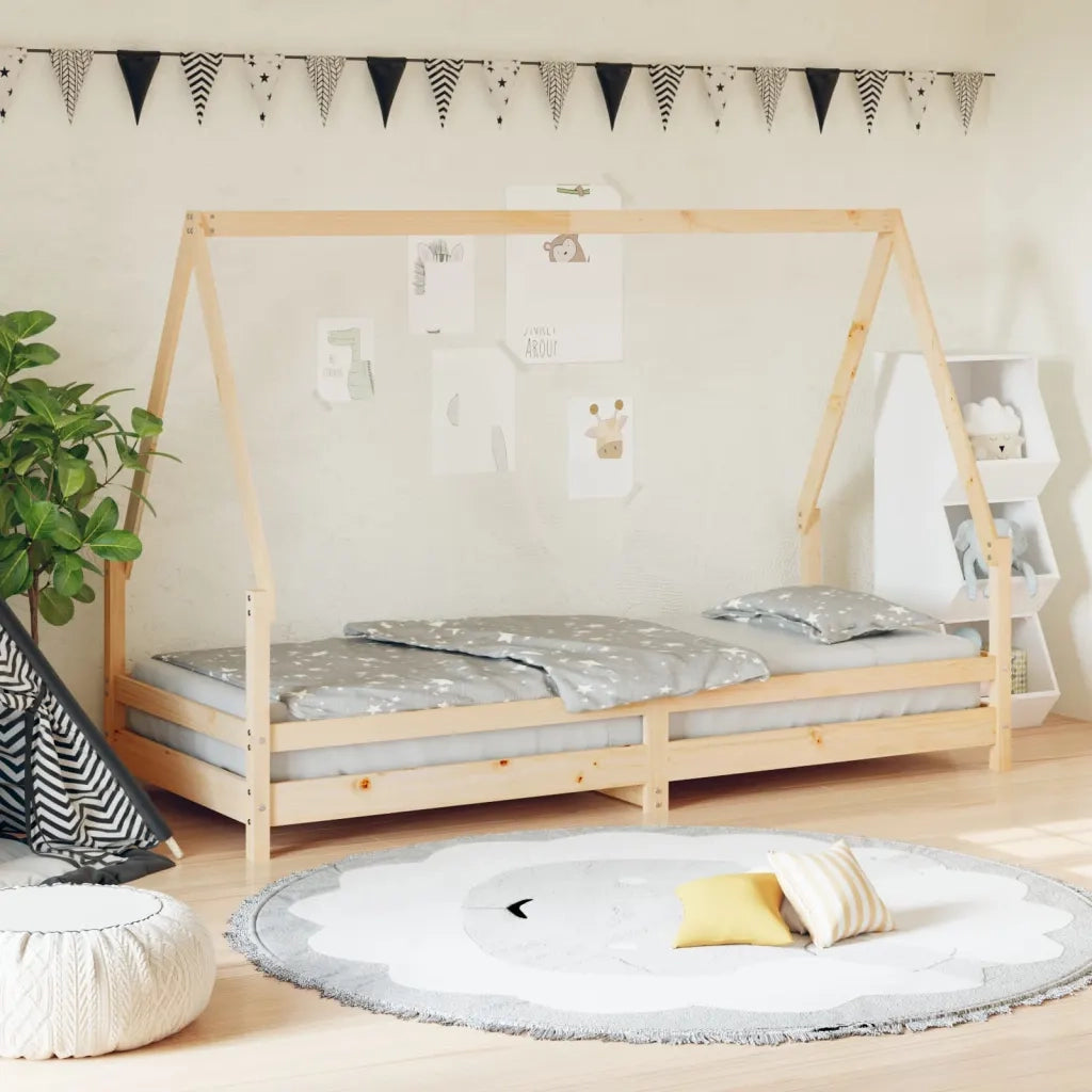 Giroletto per Bambini 90x200 cm in Legno Massello di Pinocod mxl 97431
