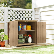 Armadio da giardino in legno con tetto asfalto, grigio scuro, 77,5 x 88 x 83/90 cm