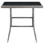 Tavolo da Giardino | Tavolino da esterno Grigio 80x80x74 cm in Polyrattan