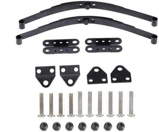 Veerophangingsstang in acciaio - Bladveerophangingsstang con alta resistenza - Adatta per D90/TF2/Trattore - Accessori RC - Lunghezza 12 cm - Schokdemper RC