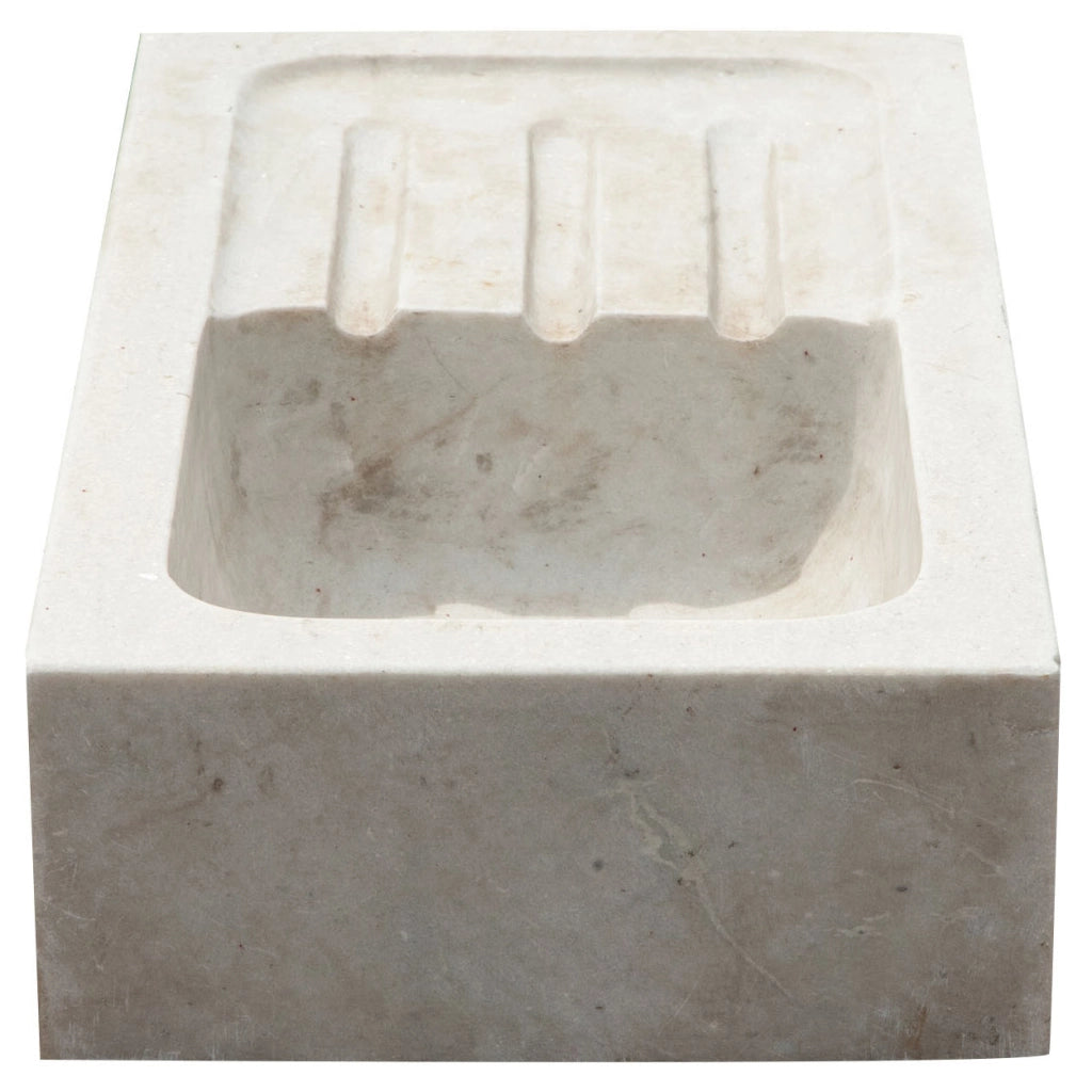 Biscottini Acquaio in marmo bianco L82xPR41xH18 cm Vasca realizzata completamente