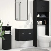 Mobile Lavabo da Bagno-Armadietto da bagno Rovere Nero 60x38,5x46 cm in Truciolato