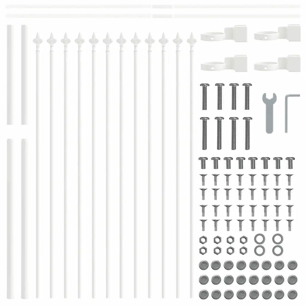 Recinzione per Giardino 4 pcs Bianco 6,8 x 1,2 m 3334081