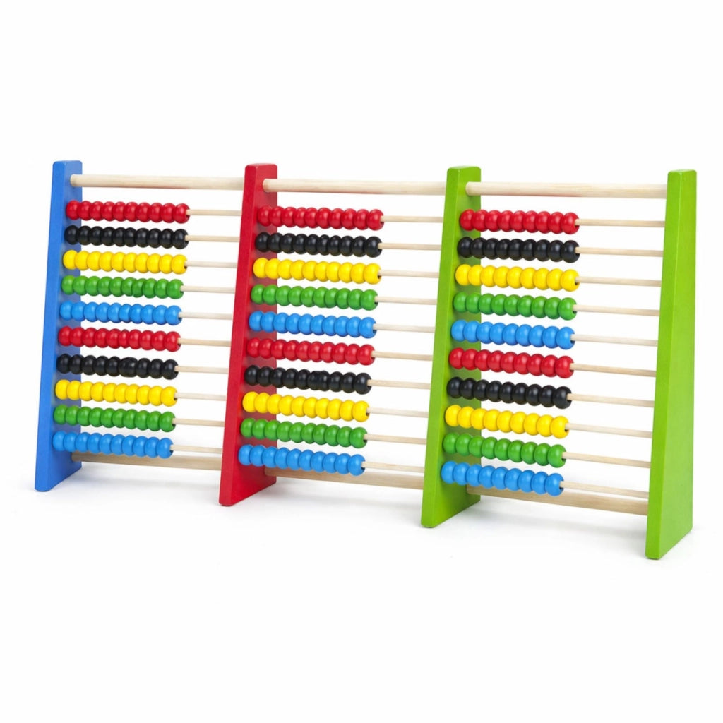 Pallottoliere Abaco per Bambini in Legno Gioco Educativo Palline Colorate, Colore Casuale 53566