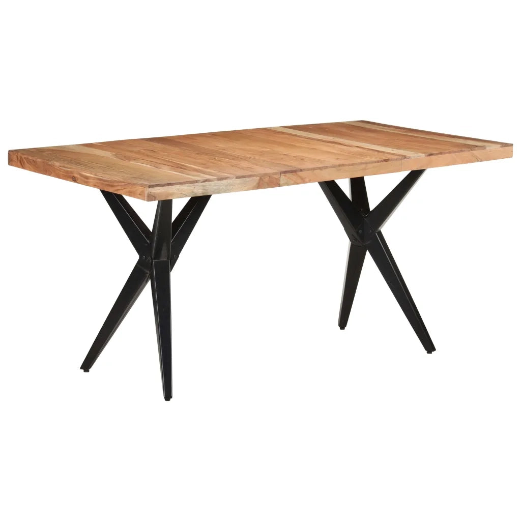 Tavolo da Pranzo 160x80x76 cm in Legno Massello di Acacia cod mxl 58858