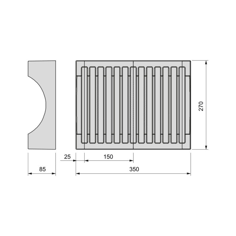 Kit di contenitori per cassetto da cucina con base Recycle altezza 266 mm, 1x15 lt, 2x7 lt, modulo 600 mm, Grigio antr..