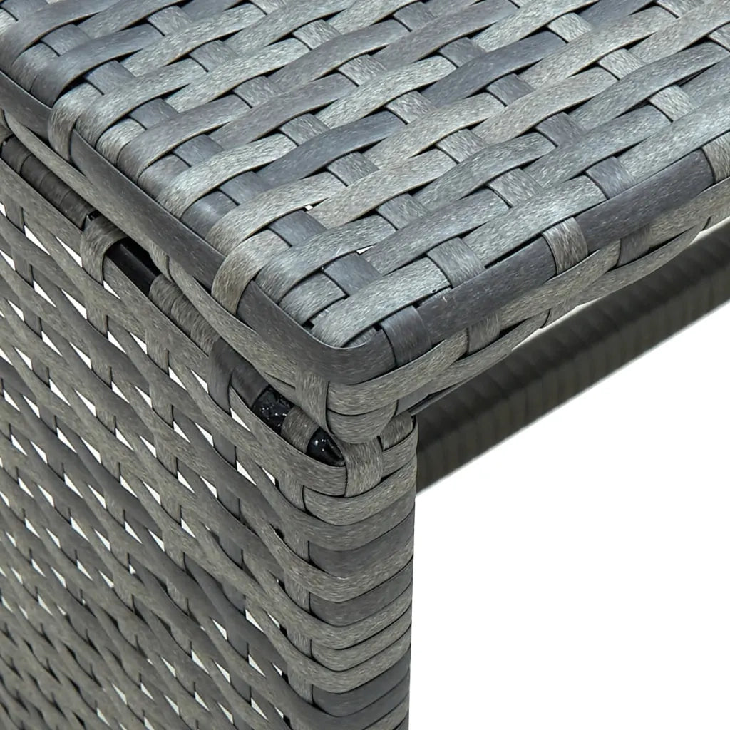 Tavolino da CaffÃ¨ Antracite 70x40x38 cm in Polyrattan cod mxl 29735