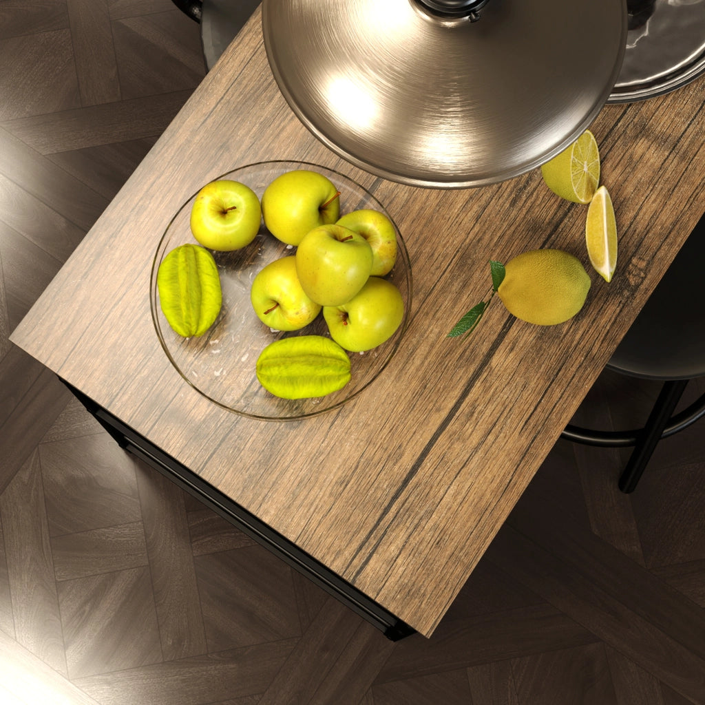 Set composto da tavolo da bar e sgabelli, 3 pezzi. Set da bar con tavolo da cucina, 3 ripiani, 2 sgabelli, in stile moderno, set da pranzo per sala