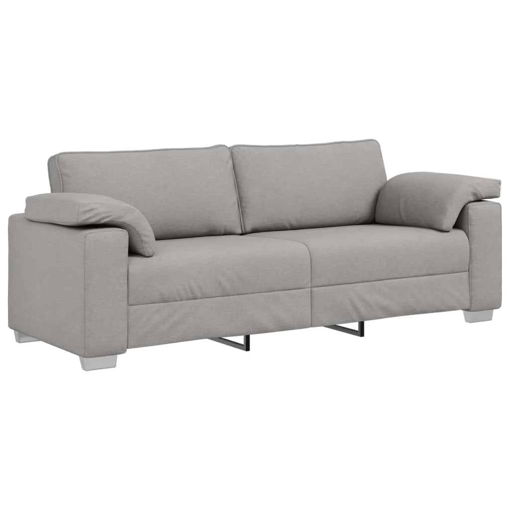 Divano 3 pcs Grigio Nuvola 219 x 80 x 82 cm Tessuto misto lino 3324666