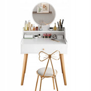 Tavolo da trucco bianco 70x40x85 cm