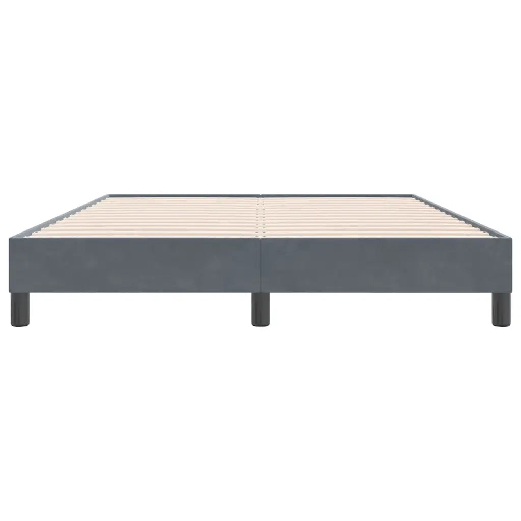 Letto a Molle senza Materasso Grigio Scuro 140x220 cm Velluto 3315874