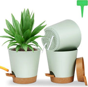 Piantagione autoirrigante 3 pezzi con piatto per piante - plastica - 165 * 17cm - 20 etichette per piante - sistema di irrigazione - piante per camera e balcone