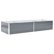Fioriera rialzata per piante e fiori acciaio zincato 240 x 80 x 45 cm grigio 02_0001103