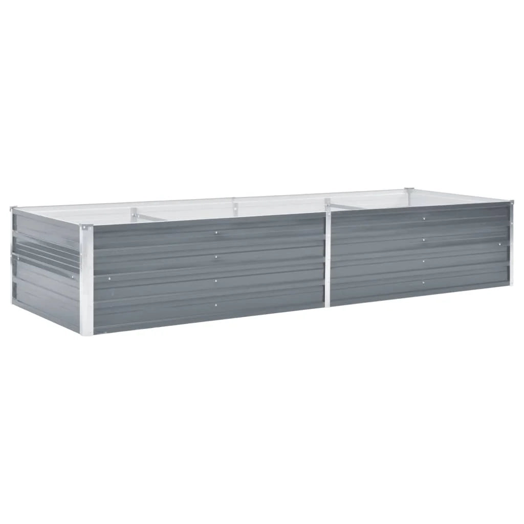 Fioriera rialzata per piante e fiori acciaio zincato 240 x 80 x 45 cm grigio 02_0001103