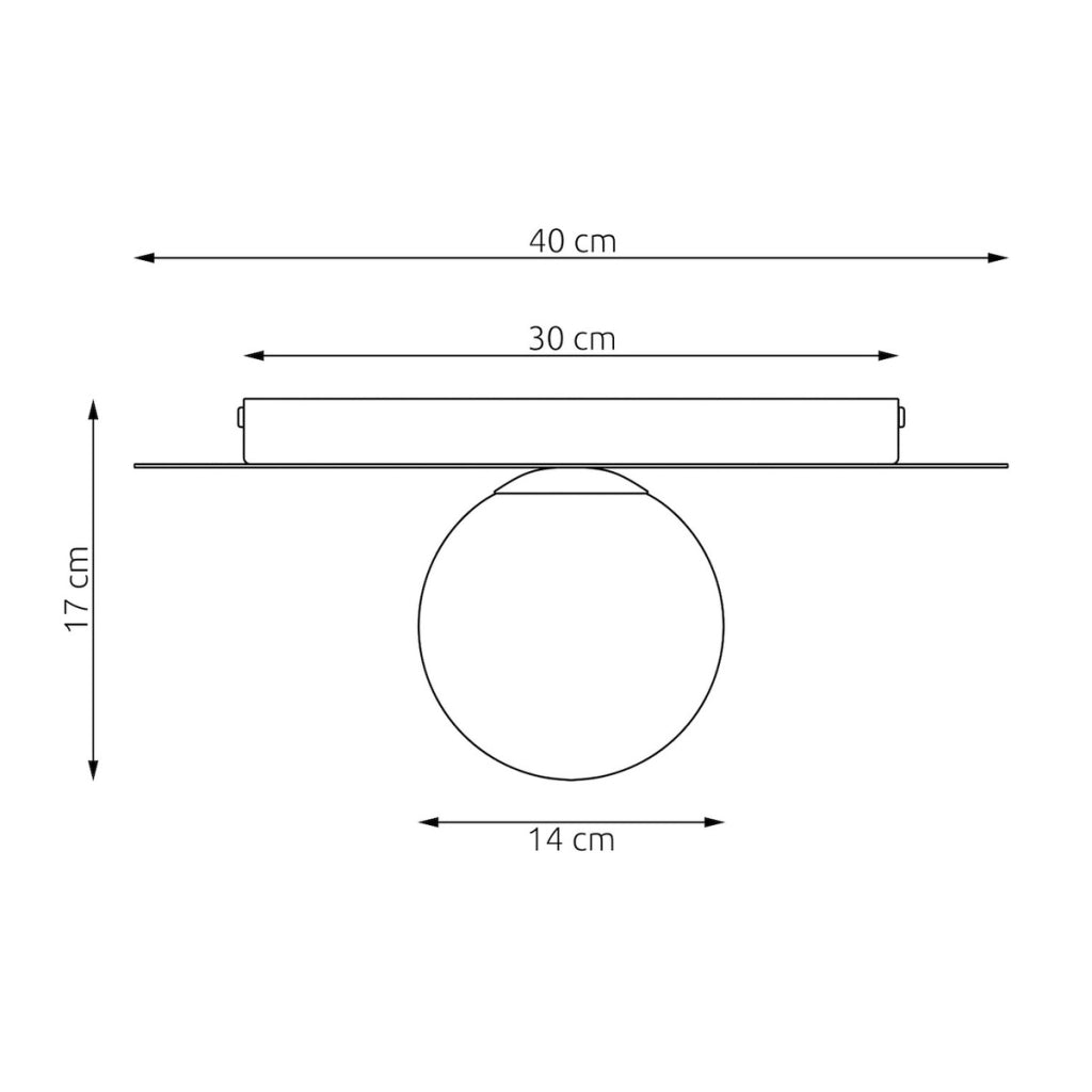 Lampada da soffitto Solar in acciaio moka e vetro opalino