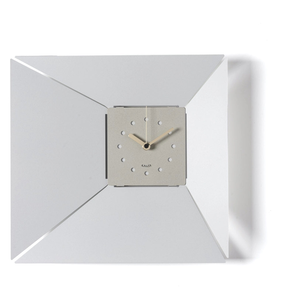 orologio da parete minimal illusio Petrolio/blu oltremare in Ferro 42x5x40h cm