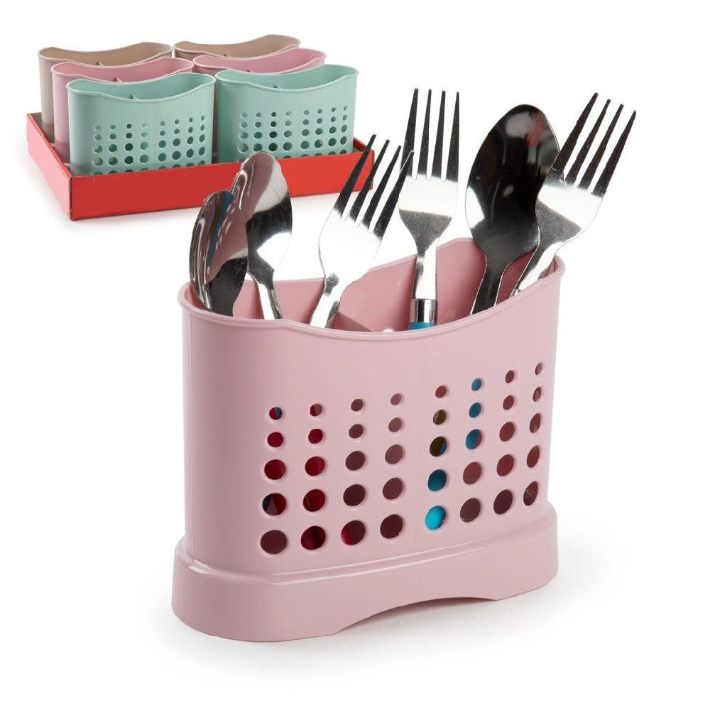 Trade Shop - Scolaposate Holes Vintage Scola Porta Posate Cucina In Plastica Colorata 117171a -