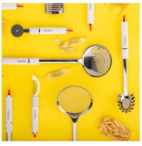 Pedrini Taglia Pasta Lillo Stile Rotella Inox Lucido e Bianco