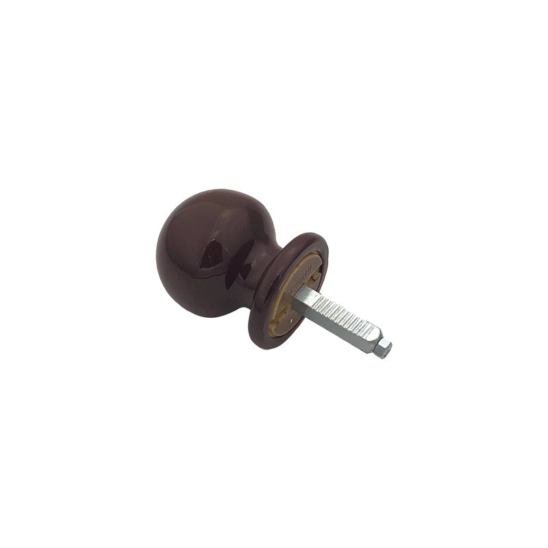 Maniglia su rosetta tonda SAGUATTI  841/50UQ in alluminio marrone lucido