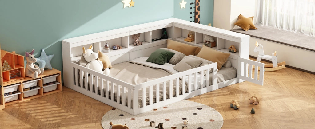 DESMIU Divano letto 140 × 190 cm 1 piazza con presa, USB, vano contenitore e sponda, senza materasso, bianco