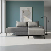 Divano 3 posti modulare con chaise longue trasformabile in letto Armada grigio 290x85x75H