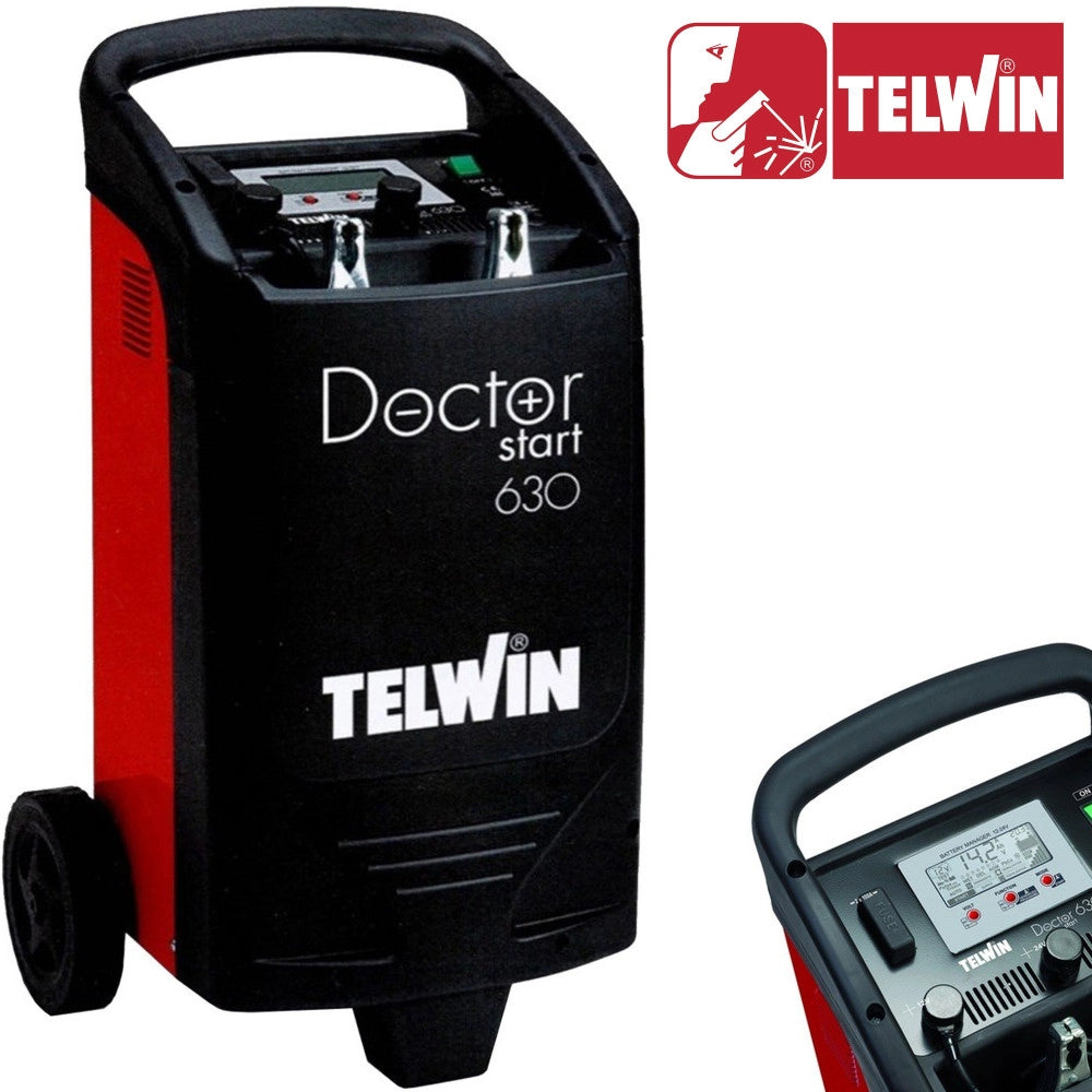 Trade Shop - Telwin Doctor Start 630 230v 12/24v Caricabatterie Avviatore Tester Elettronico -