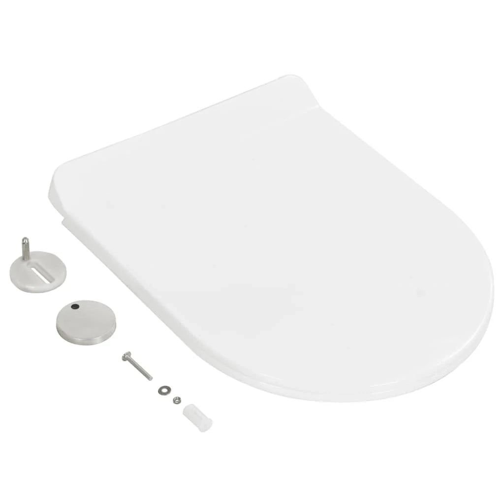 Sedile WC con chiusura ammortizzata tazza WC sedile WC bagno casa ristorante negozio hotel bianco 02_0002908