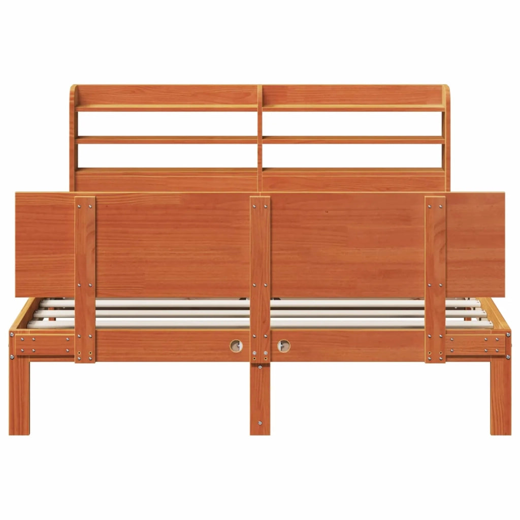 Struttura del letto 2 pcs Marrone cerato Legno di Pino Massello 3422724