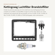Filtro dell'aria per sega a catena - Filtro del carburante - Accendino - Lampada di accensione - Adatto per CS-300/CS-301/CS-305/CS-306/CS-345/CS-3000/CS-3450 - Materiale ABS - Attrezzo da giardino