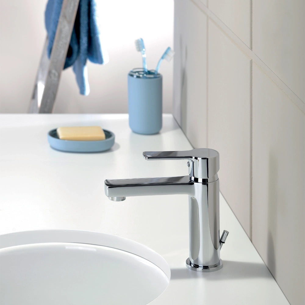 Paffoni set miscelatori lavabo, bidet scarico automatico e incasso doccia 1 via cromato mod. Ringo