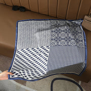 Sciarpa da donna in seta verde stampata, stile coreano, alla moda e versatile, sciarpa/fascia per il collo decorativa.