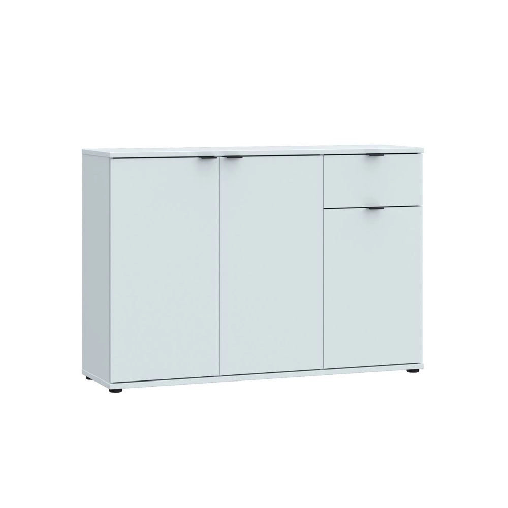 Mobile multiuso Segno 3 ante e 1 cassetto 120 cm grigio chiaro