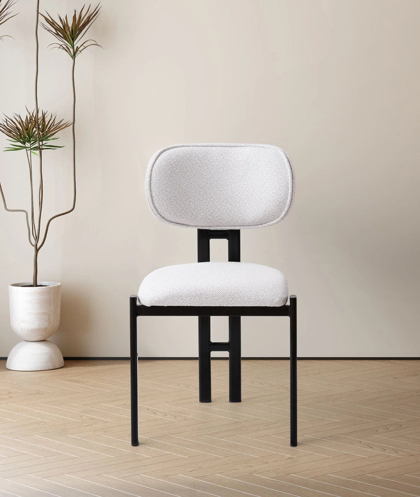 Set di sedie in metallo "Muriz" (2 pezzi) - Bianco sporco