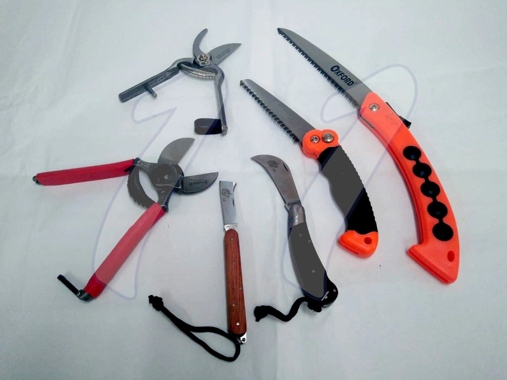 Set 6 Pezzi Forbice Potatura Pota Troncarami Segaccio Coltello Innesto