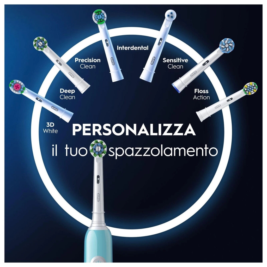 Oral-B Pro 1 Sensitive Clean Adulto Spazzolino rotante-oscillante Blu