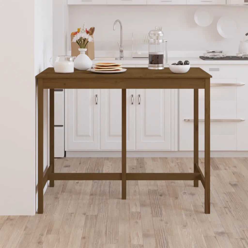 Tavolo da Bar Ambra 140x80x110 cm in Legno Massello di Pino 822160