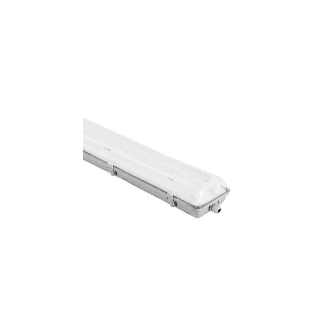 Trade Shop - Plafoniera Doppia Per Tubi Led T8 In Plastica Da 150cm Trasparente Impermeabile -